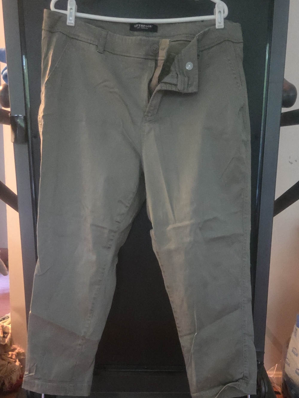 Liverpool Olive Green Women's Chino Pants